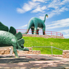 Sculptures at Dinosaur Park near Rapid City, South Dakota
